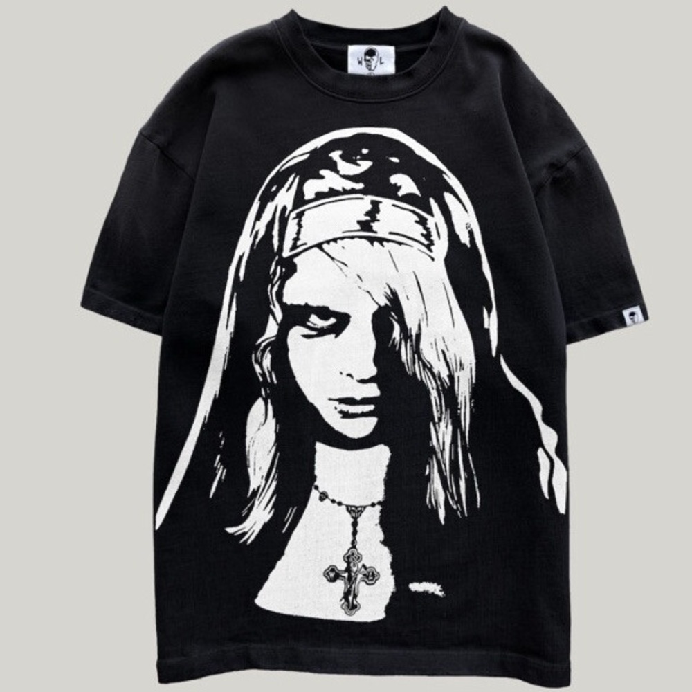 RARE WARREN LOTAS THE NUN BLACK T-SHIRT